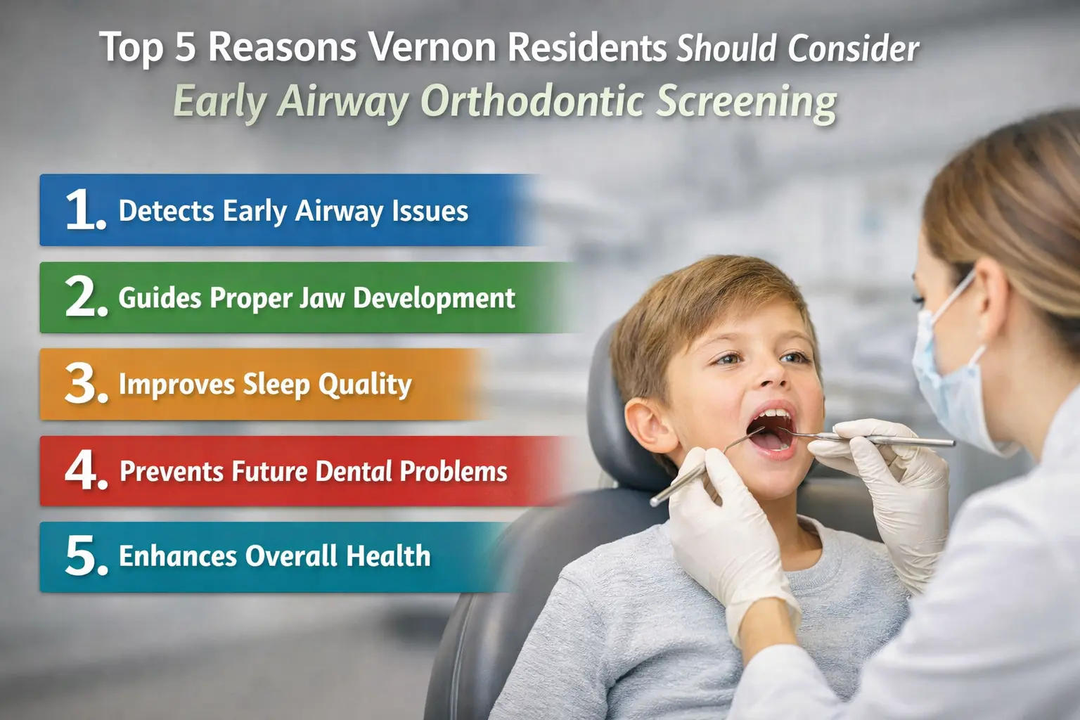 Featured image for “Top 5 Reasons Vernon Residents Should Consider Early Airway Orthodontic Screening”