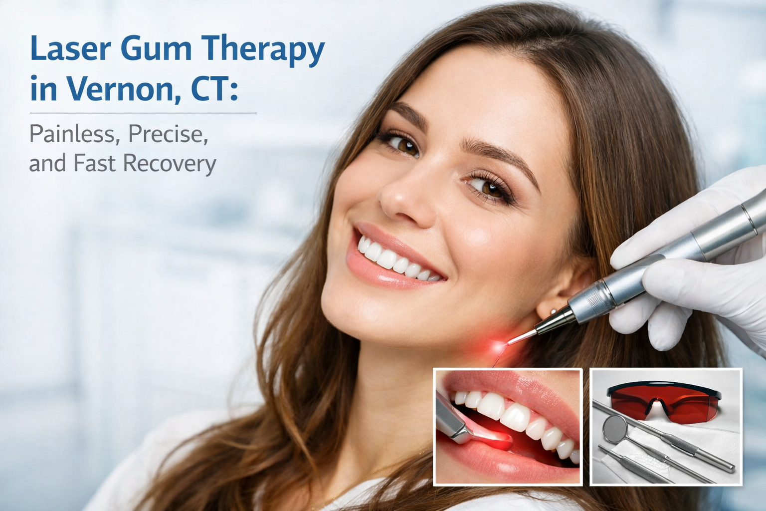 Featured image for “Laser Gum Therapy in Vernon, CT: Painless, Precise, and Fast Recovery”